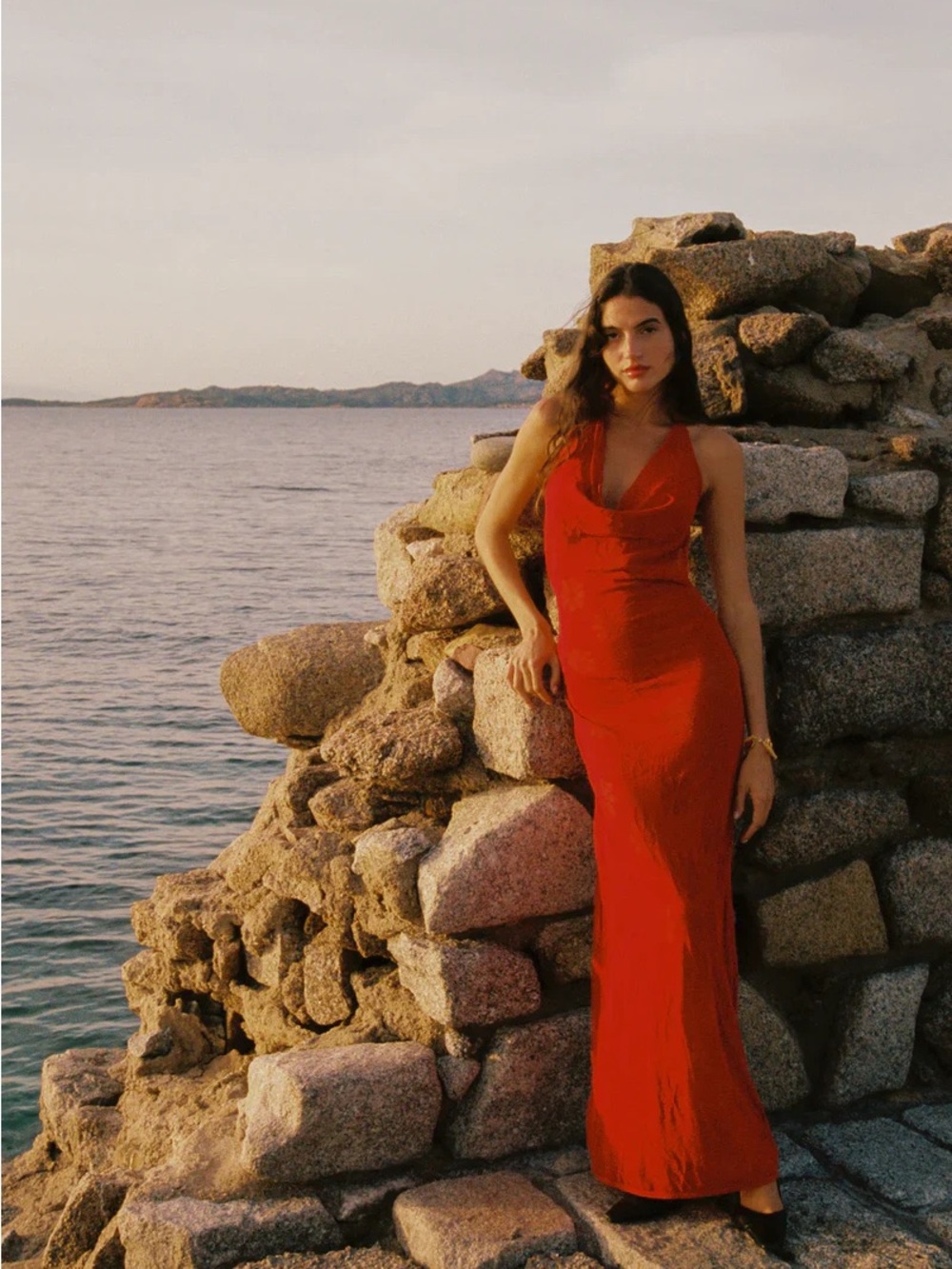 Red Maxi Slip Dress - Elegant Evening Gown